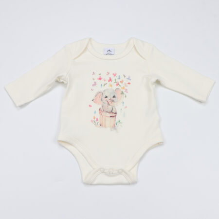 Baby bodysuit elephant